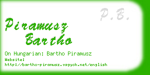 piramusz bartho business card